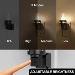 Candle Night Light Plug In [4-Pack] With Dusk To Dawn Sensor, 3000K Warm White LED For Kids, Hallway, Bathroom, Bedroom -Lamp Parts yansun night lights ha gy10302us 4ap3 4f 1000