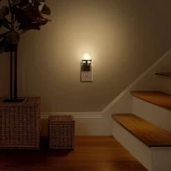 Candle Night Light Plug In [4-Pack] With Dusk To Dawn Sensor, 3000K Warm White LED For Kids, Hallway, Bathroom, Bedroom -Lamp Parts yansun night lights ha gy10302us 4ap3 fa 1000