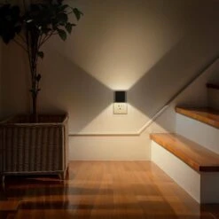 1-Light Modern Night Light With 3000K Adjustable Brightness Plug-In Dusk To Dawn Sensor For Bathroom, Hallway (6-Pack) -Lamp Parts yansun night lights ha gy10602us 6ap3 44 1000