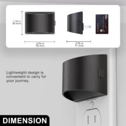 Plug-in Night Light W/ Dusk-to-Dawn Sensor, 3000K Soft White, Adjustable Brightness For Bedroom, Hallway, Kids (2-Pack) -Lamp Parts yansun night lights ha gy10702us 2ap3 c3 1000