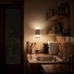 1-Light Motion Sensor Plug-In Night Lights Dusk To Dawn Dimmable 3000K Soft White For Bathroom & Hallway(2-Pack) -Lamp Parts yansun night lights ha gy10902us 2ap3 44 1000