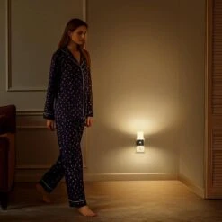 LED Motion Sensor Night Light Plug In 2-Pack, 100LM Dimmable, 3000K Soft White, Auto On/Off For Hallway, Bedroom 15 LED Motion Sensor Night Light Plug In 2-Pack, 100LM Dimmable, 3000K Soft White, Auto On/Off For Hallway, Bedroom -Lamp Parts yansun night lights ha gy11102us 2ap3 44 1000