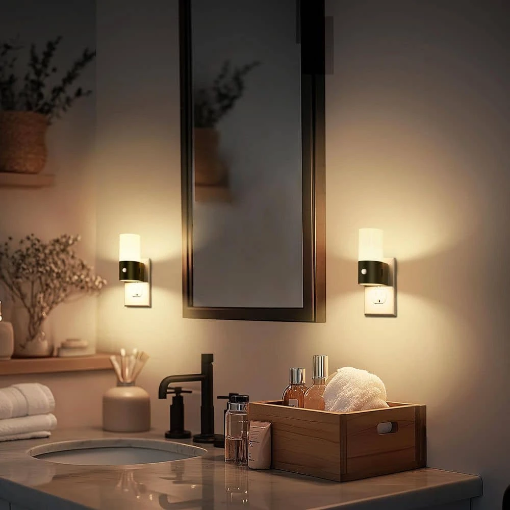 LED Motion Sensor Night Light Plug In 2-Pack, 100LM Dimmable, 3000K Soft White, Auto On/Off For Hallway, Bedroom 10 LED Motion Sensor Night Light Plug In 2-Pack, 100LM Dimmable, 3000K Soft White, Auto On/Off For Hallway, Bedroom - Image 8