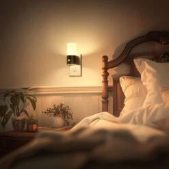 LED Motion Sensor Night Light Plug In 2-Pack, 100LM Dimmable, 3000K Soft White, Auto On/Off For Hallway, Bedroom 16 LED Motion Sensor Night Light Plug In 2-Pack, 100LM Dimmable, 3000K Soft White, Auto On/Off For Hallway, Bedroom -Lamp Parts yansun night lights ha gy11102us 2ap3 fa 1000