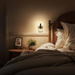 1-Light LED Night Lights Dimmable Plug Into Wall 3000K Warm White With Dusk To Dawn Sensor(2-Pack) -Lamp Parts yansun night lights ha gy11302syus 2ap3 fa 1000