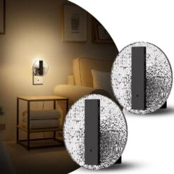 1-Light LED Night Lights Dimmable Plug Into Wall 3000K Warm White With Dusk To Dawn Sensor(4-Pack) -Lamp Parts yansun night lights ha gy11302syus 4ap3 e1 1000