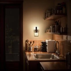 1-Light LED Night Lights Dimmable Plug Into Wall 3000K Warm White With Dusk To Dawn Sensor(4-Pack) -Lamp Parts yansun night lights ha gy11302syus 4ap3 fa 1000