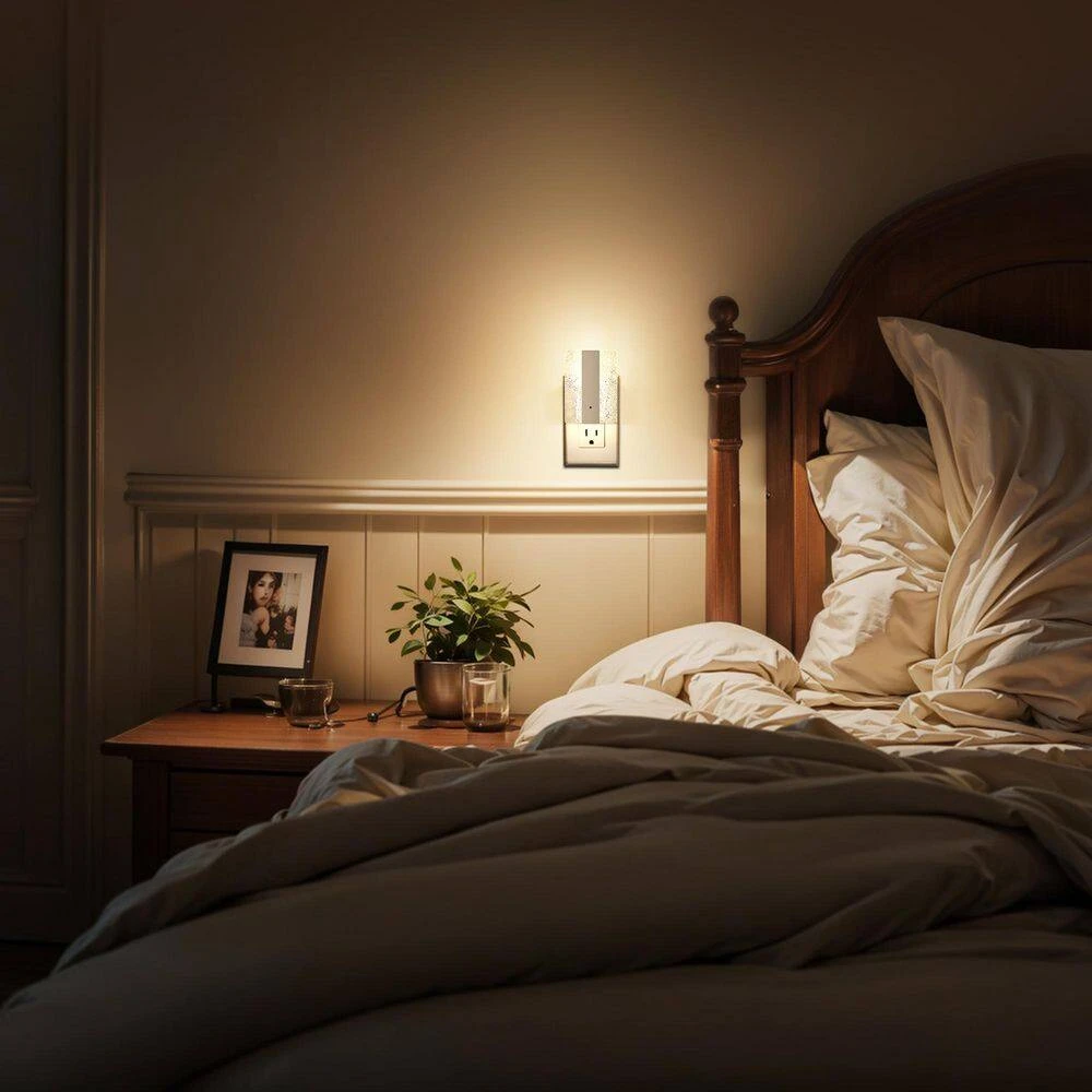 Modern LED Night Lights Plug Into Wall-Dimmable With Dusk-to-Dawn Sensor, Decorative For Bedroom And Hallway(2-Pack) 10 Modern LED Night Lights Plug Into Wall-Dimmable With Dusk-to-Dawn Sensor, Decorative For Bedroom And Hallway(2-Pack) - Image 8