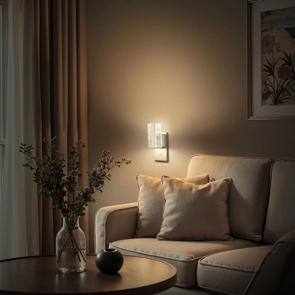 Modern LED Night Lights Plug Into Wall-Dimmable With Dusk-to-Dawn Sensor, Decorative For Bedroom And Hallway(2-Pack) 9 Modern LED Night Lights Plug Into Wall-Dimmable With Dusk-to-Dawn Sensor, Decorative For Bedroom And Hallway(2-Pack) - Image 7