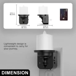 LED Candle Night Light Plug In 2-Pack, Dusk To Dawn Sensor, 3000K Soft White, Dimmable For Hallway, Bathroom, Bedroom 12 LED Candle Night Light Plug In 2-Pack, Dusk To Dawn Sensor, 3000K Soft White, Dimmable For Hallway, Bathroom, Bedroom -Lamp Parts yansun night lights ha gy11402us 2ap3 c3 1000