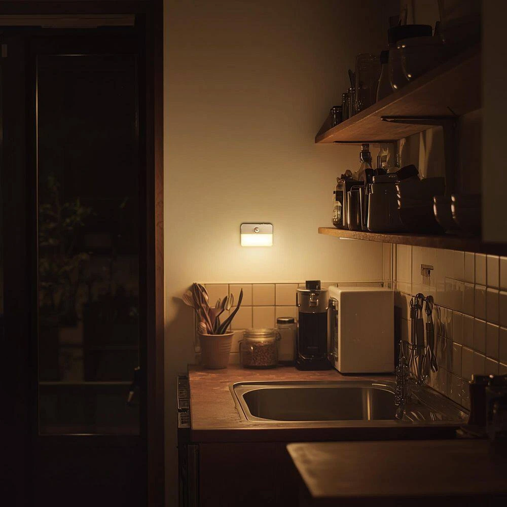 1-Light LED Motion Sensor Night Light, Rechargeable LED Night Light, 35LM Soft White For Stairs, Hallway (2-Pack) 7 1-Light LED Motion Sensor Night Light, Rechargeable LED Night Light, 35LM Soft White For Stairs, Hallway (2-Pack) - Image 5