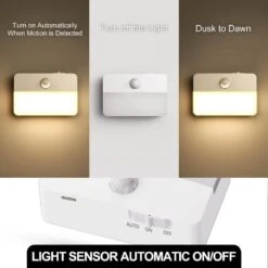 1-Light LED Motion Sensor Night Light, Rechargeable LED Night Light, 35LM Soft White For Stairs, Hallway (2-Pack) 13 1-Light LED Motion Sensor Night Light, Rechargeable LED Night Light, 35LM Soft White For Stairs, Hallway (2-Pack) -Lamp Parts yansun night lights ha gy11602 2ap3 4f 1000