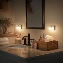 1-Light LED Motion Sensor Night Light, Rechargeable LED Night Light, 35LM Soft White For Stairs, Hallway (2-Pack) 17 1-Light LED Motion Sensor Night Light, Rechargeable LED Night Light, 35LM Soft White For Stairs, Hallway (2-Pack) -Lamp Parts yansun night lights ha gy11602 2ap3 76 1000