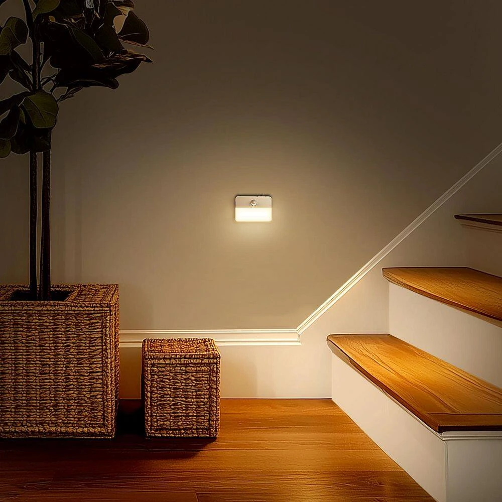 1-Light LED Motion Sensor Night Light, Rechargeable LED Night Light, 35LM Soft White For Stairs, Hallway (2-Pack) 9 1-Light LED Motion Sensor Night Light, Rechargeable LED Night Light, 35LM Soft White For Stairs, Hallway (2-Pack) - Image 7