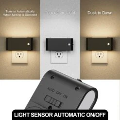 2-Pack Motion Sensor Night Lights Plug Into Wall-Dimmable 3000K Warm White LED With Auto On/Off For Hallway Bedroom 14 2-Pack Motion Sensor Night Lights Plug Into Wall-Dimmable 3000K Warm White LED With Auto On/Off For Hallway Bedroom -Lamp Parts yansun night lights ha gy11702us 2ap3 1f 1000