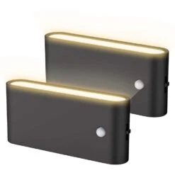 2-Pack Motion Sensor Night Lights Plug Into Wall-Dimmable 3000K Warm White LED With Auto On/Off For Hallway Bedroom