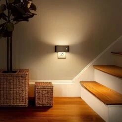 2-Pack Motion Sensor Night Lights Plug Into Wall-Dimmable 3000K Warm White LED With Auto On/Off For Hallway Bedroom 17 2-Pack Motion Sensor Night Lights Plug Into Wall-Dimmable 3000K Warm White LED With Auto On/Off For Hallway Bedroom -Lamp Parts yansun night lights ha gy11702us 2ap3 76 1000