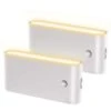 2-Pack White Motion Sensor LED Night Lights Plug Into Wall-0-100LM Dimmable, 3000K Warm White For Bedroom And Hallway -Lamp Parts yansun night lights ha gy11702whus 2ap3 64 1000