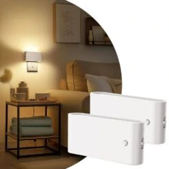4-Pack White Motion Sensor LED Night Lights Plug Into Wall-0-100LM Dimmable, 3000K Warm White For Bedroom And Hallway -Lamp Parts yansun night lights ha gy11702whus 4ap3 e1 1000