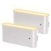 1-Light White Dimmable LED Night Light Plug In With Dusk-to-Dawn Sensor, Soft White 3000K For Bedroom, Hallway 2 Pack -Lamp Parts yansun night lights ha gy11802whus 2ap3 64 1000