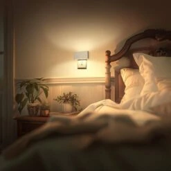 1-Light White Dimmable LED Night Light Plug In With Dusk-to-Dawn Sensor, Soft White 3000K For Bedroom, Hallway 2 Pack -Lamp Parts yansun night lights ha gy11802whus 2ap3 fa 1000