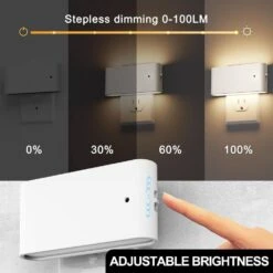 1-Light White Dimmable LED Night Light Plug In With Dusk-to-Dawn Sensor, Soft White 3000K For Bedroom, Hallway[4 Pack] -Lamp Parts yansun night lights ha gy11802whus 4ap3 4f 1000