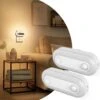 Motion Sensor Dusk To Dawn Night Light Plug In [2-Pack], Dimmable 30/60/100LM For Hallway, Bedroom, Kids Room -Lamp Parts yansun night lights ha gy11902us 2ap3 64 1000
