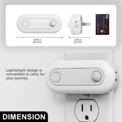 Motion Sensor Dusk To Dawn Night Light Plug In [4-Pack], Dimmable 30/60/100LM For Hallway, Bedroom, Kids Room -Lamp Parts yansun night lights ha gy11902us 4ap3 1f 1000