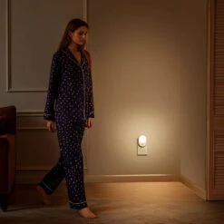 LED Motion Sensor Night Light [4-Pack], Dusk To Dawn & Motion Activated, Dimmable 30/60LM For Bathroom, Hallway, Kitchen -Lamp Parts yansun night lights ha gy12302us 4ap3 fa 1000