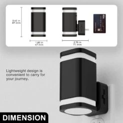 1-Light Dimmable Plug-In Night Light 0-100LM Soft White With Dusk To Dawn Sensor For Bedroom Hallway(2-Pack) -Lamp Parts yansun night lights ha gy13102us 2ap3 c3 1000