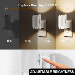 White Dimmable LED Night Lights Plug Into Wall-3000K Soft White With Dusk To Dawn Sensor For Bedroom And Hallway(2-Pack) -Lamp Parts yansun night lights ha gy13302whus 2ap3 4f 1000