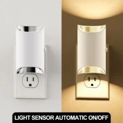 White Dimmable LED Night Lights Plug Into Wall-3000K Soft White With Dusk To Dawn Sensor For Bedroom And Hallway(4-Pack) -Lamp Parts yansun night lights ha gy13302whus 4ap3 1f 1000