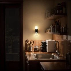 1-Light Modern Plug-In Night Lights 0-100LM Dimmable With Dusk To Dawn Sensor, 3000K Soft White Glow(2-Pack) -Lamp Parts yansun night lights ha gy13402us 2ap3 44 1000
