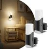 1-Light Modern Plug-In Night Lights 0-100LM Dimmable With Dusk To Dawn Sensor, 3000K Soft White Glow(2-Pack) -Lamp Parts yansun night lights ha gy13402us 2ap3 64 1000