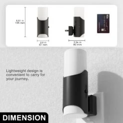 1-Light Modern Plug-In Night Lights 0-100LM Dimmable With Dusk To Dawn Sensor, 3000K Soft White Glow(2-Pack) -Lamp Parts yansun night lights ha gy13402us 2ap3 c3 1000
