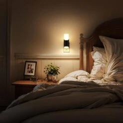 1-Light Modern Plug-In Night Lights 0-100LM Dimmable With Dusk To Dawn Sensor, 3000K Soft White Glow(2-Pack) -Lamp Parts yansun night lights ha gy13402us 2ap3 fa 1000