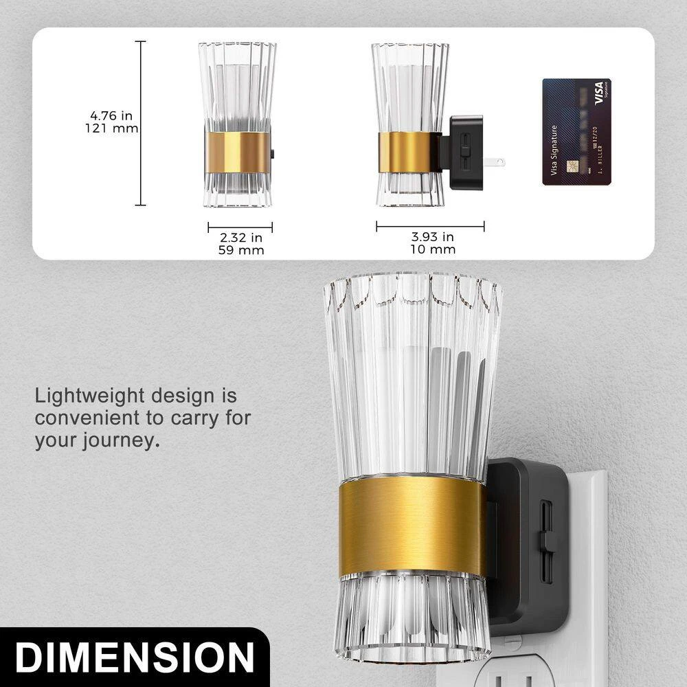 Modern LED Night Lights Plug Into Wall-3000K Soft Warm Light, Dimmable 0-100LM With Dusk To Dawn Sensor, 2-Pack 5 Modern LED Night Lights Plug Into Wall-3000K Soft Warm Light, Dimmable 0-100LM With Dusk To Dawn Sensor, 2-Pack - Image 3