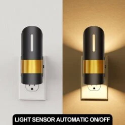 1-Light Plug-In Night Lights-Adjustable Brightness, 3000K Soft White With Dusk To Dawn Sensor For Home Bedroom(2-Pack) 14 1-Light Plug-In Night Lights-Adjustable Brightness, 3000K Soft White With Dusk To Dawn Sensor For Home Bedroom(2-Pack) -Lamp Parts yansun night lights ha gy19802us 2ap3 1f 1000