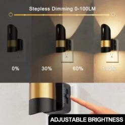 1-Light Plug-In Night Lights-Adjustable Brightness, 3000K Soft White With Dusk To Dawn Sensor For Home Bedroom(2-Pack) 13 1-Light Plug-In Night Lights-Adjustable Brightness, 3000K Soft White With Dusk To Dawn Sensor For Home Bedroom(2-Pack) -Lamp Parts yansun night lights ha gy19802us 2ap3 4f 1000