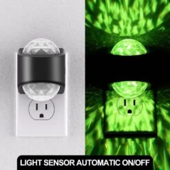 2-Pack RGB Star Projector Night Lights With Light Sensor-Plug-in Galaxy Nightlight For Kids, Bedroom, Party, Holiday -Lamp Parts yansun night lights ha gy20709us 2ap3 1f 1000