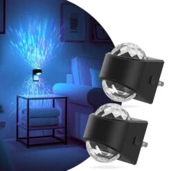 4-Pack RGB Star Projector Night Lights With Light Sensor-Plug-in Galaxy Nightlight For Kids, Bedroom, Party, Holiday -Lamp Parts yansun night lights ha gy20709us 4ap3 e1 1000