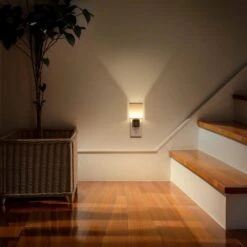 Fabric Design LED Night Lights Plug Into Wall – 0–100LM Dimmable With Light Sensor, Warm White 3000K Glow(1-Pack) -Lamp Parts yansun night lights ha gy22004mbus 1ap3 76 1000