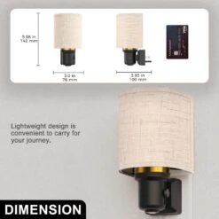 Fabric Design LED Night Lights Plug Into Wall – 0–100LM Dimmable With Light Sensor, Warm White 3000K Glow(4-Pack) -Lamp Parts yansun night lights ha gy22004mbus 4ap3 c3 1000