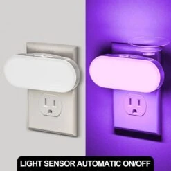 RGB LED Night Light Plug-in, 0. 7W Color Changing Light For Kids Room, Hallway, Bathroom, 2-Pack -Lamp Parts yansun night lights ha nl007rgbdg 2ap3 1f 1000