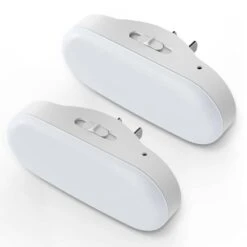 RGB LED Night Light Plug-in, 0. 7W Color Changing Light For Kids Room, Hallway, Bathroom, 2-Pack