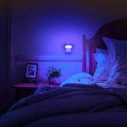 RGB LED Night Light Plug-in, 0. 7W Color Changing Light For Kids Room, Hallway, Bathroom, 2-Pack -Lamp Parts yansun night lights ha nl007rgbdg 2ap3 fa 1000