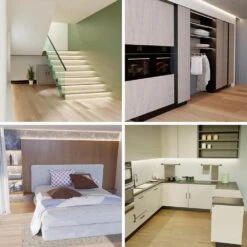 Strip Lights, 8 Ft. Plug-In Dimmable Neutral White Tape Light Integrated LED Strip Lights In White -Lamp Parts yichuhaoxi led strip lights 2 34727fph005 1f 1000