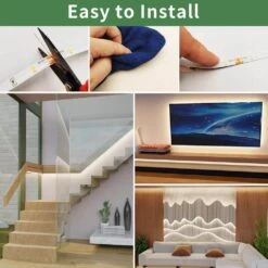 Strip Lights, 8 Ft. Plug-In Dimmable Neutral White Tape Light Integrated LED Strip Lights In White -Lamp Parts yichuhaoxi led strip lights 2 34727fph005 44 1000